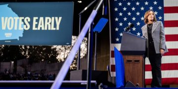 Harris goes after Trump on abortion rights during Georgia rally